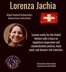 Lorenza Jachia - Switzerland - Global Goodwill Ambassador