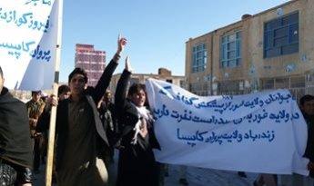 Ghor Province - Afghanistan during Human Rights protesting against Force marriage of Girls in less age and Selling of Girls to Old men in Afghanistan