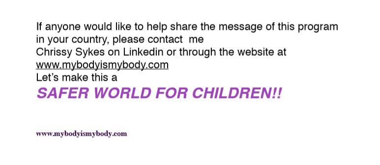 A Safer World For Children - Chrissy Sykes is on LinkedIn and has a website