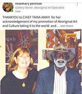 Formal reply from Rosemary Penrose to Chief Taima